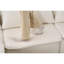 Canapé modulaire en U modulaire à compression avec module d'inclinaison amovible en chenille de grain de bois blanc désossé, idéal pour les grands salons ou les chambres à coucher-340759597