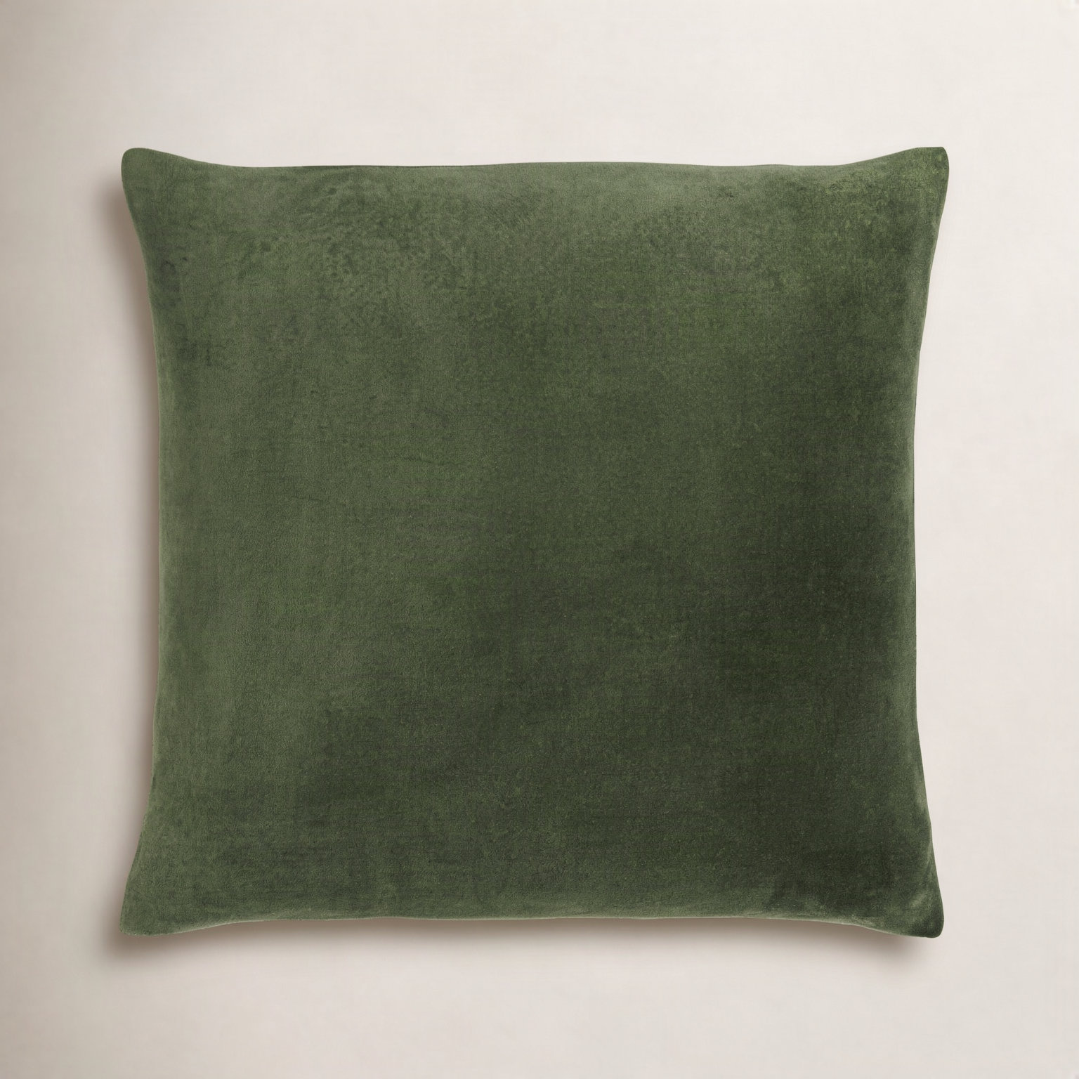Denny Cotton Pillow Cover, Green, Square 20", Down