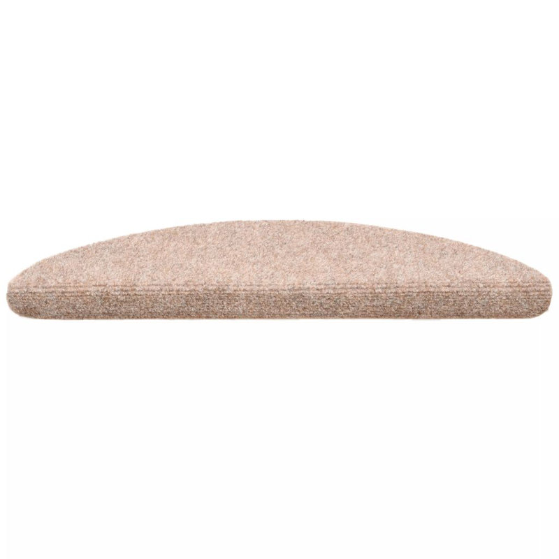 Non-Slip Stair Tread, Half-Circle 56 x 17 x 3cm, 5, Cream