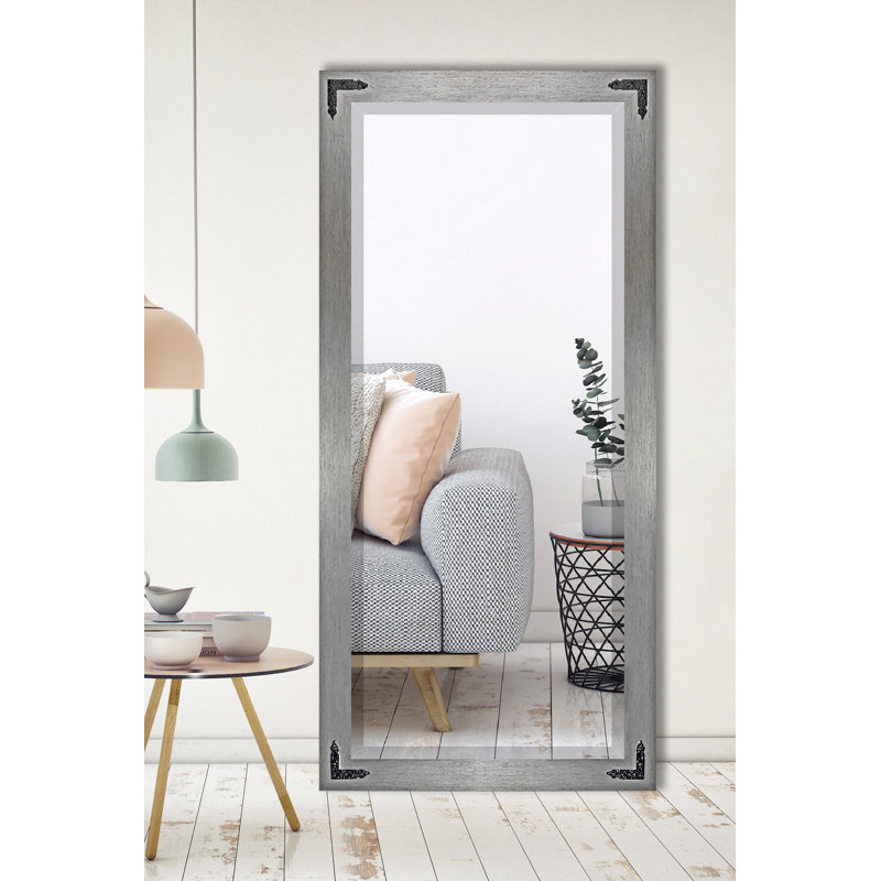 Miroir de salle de bain biseauté, H 66 po x l 32 po, Argent
