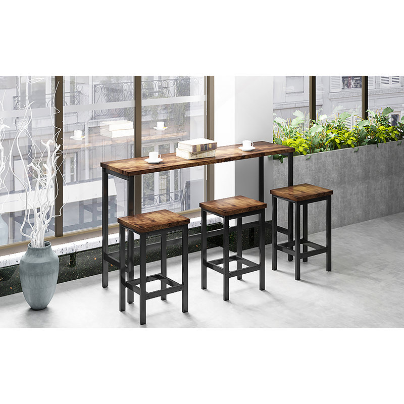 Ensemble de table de salle à manger à hauteur de comptoir avec 3 tabourets et ensemble de table de pub
