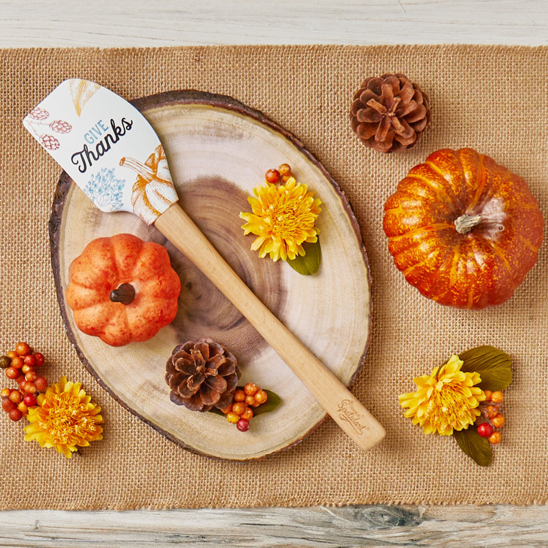 Spatulart Give Thanks Wood Handled Spatula