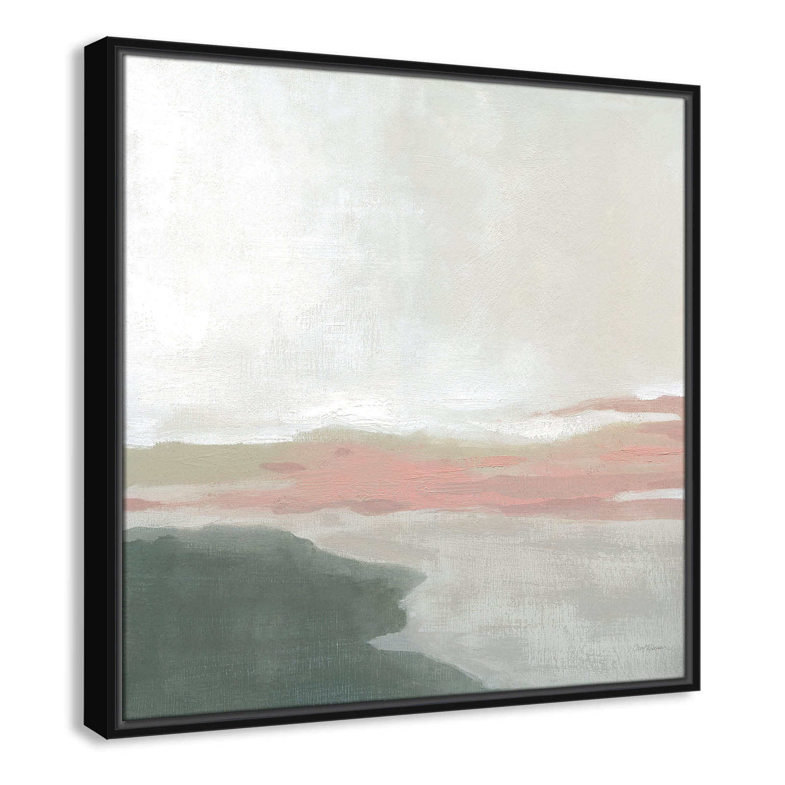 Carley "Still Lake" Painting by Carol Robinson, Black, 25.5" H x 25.5" W x 2" D
