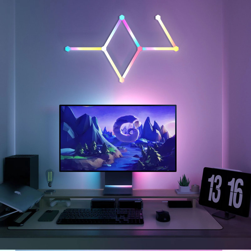 Ensemble de 7 lumières DEL Keerath Smart Triangle