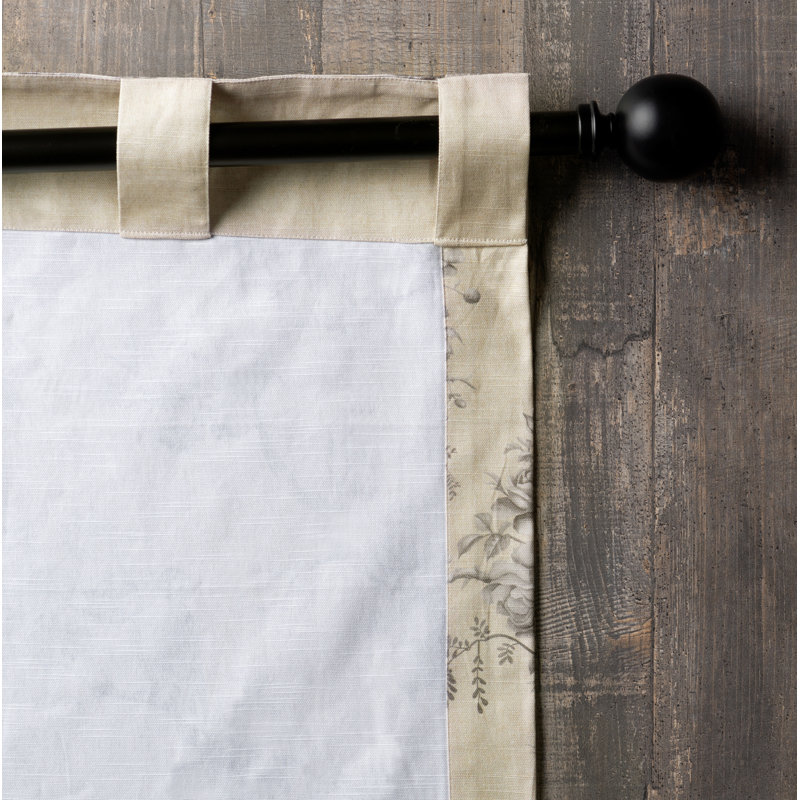 Rideau Maison d'Hermine de Turin 100 % coton, ensemble de 1 à 127 cm x 244 cm, L 50 po x L 96 po