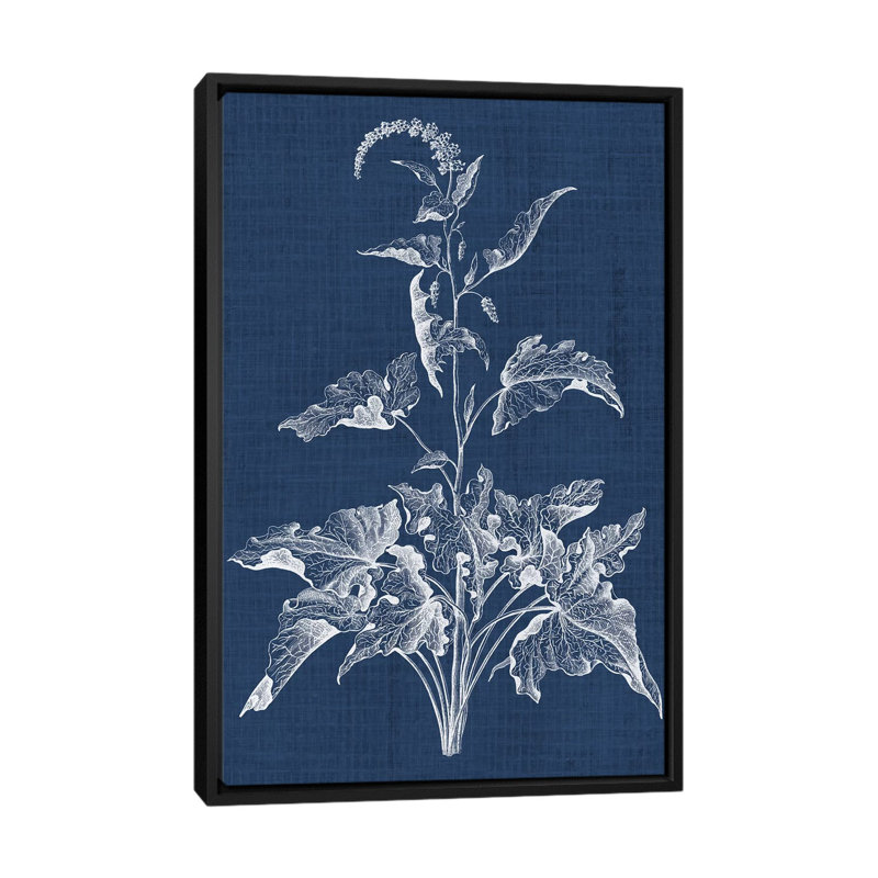 « feuillage thé ii », reproduction d’impression sur toile tendue, H 26 po x l 18 po x P 1,5 po, Toile avec cadre noir