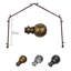 Ensemble de tringle à rideaux simple et quincaillerie à 4 côtés Margunde-1426037201-1375715011