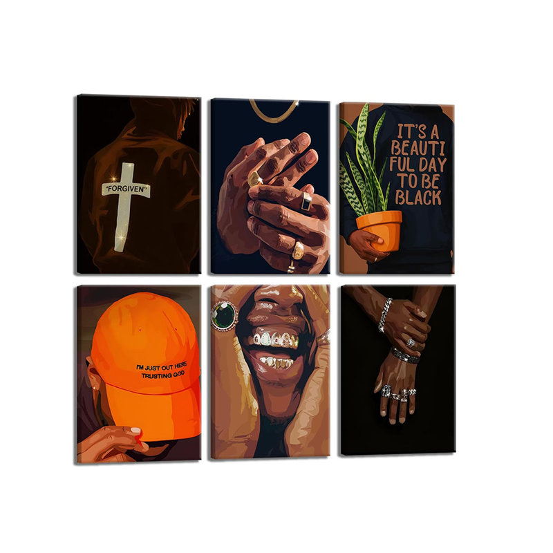 6 Piece Wrapped Canvas Print