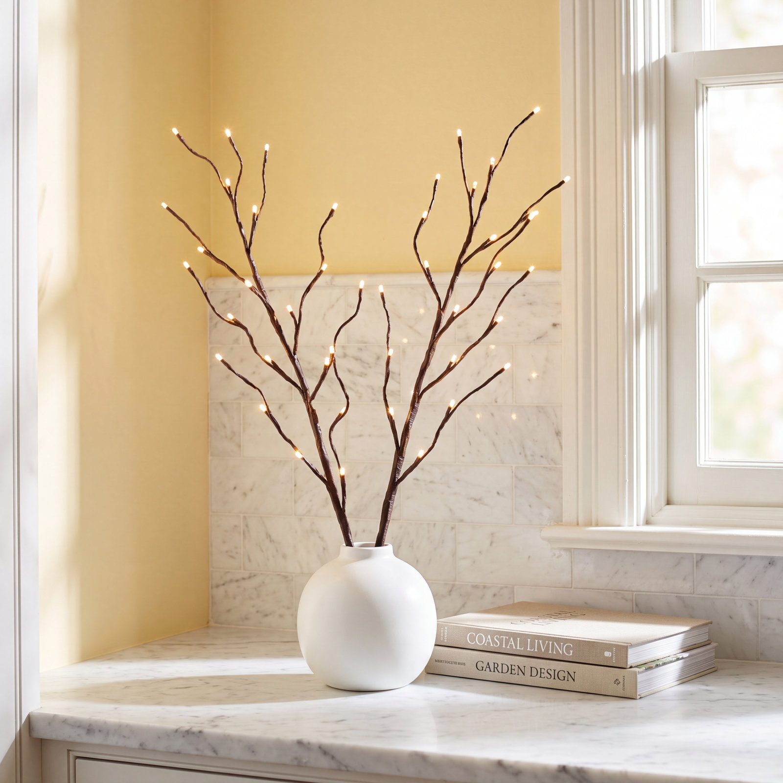 39" Brown LED Branch Set with Timer