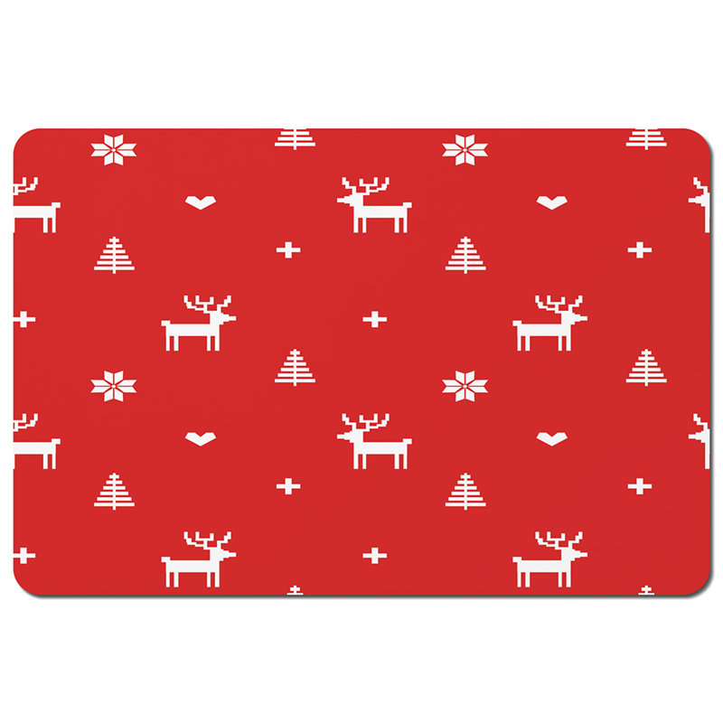 Driscoll Wood, Polyester Coated Hardwood, Polyester Geometric Rectangle Placemat