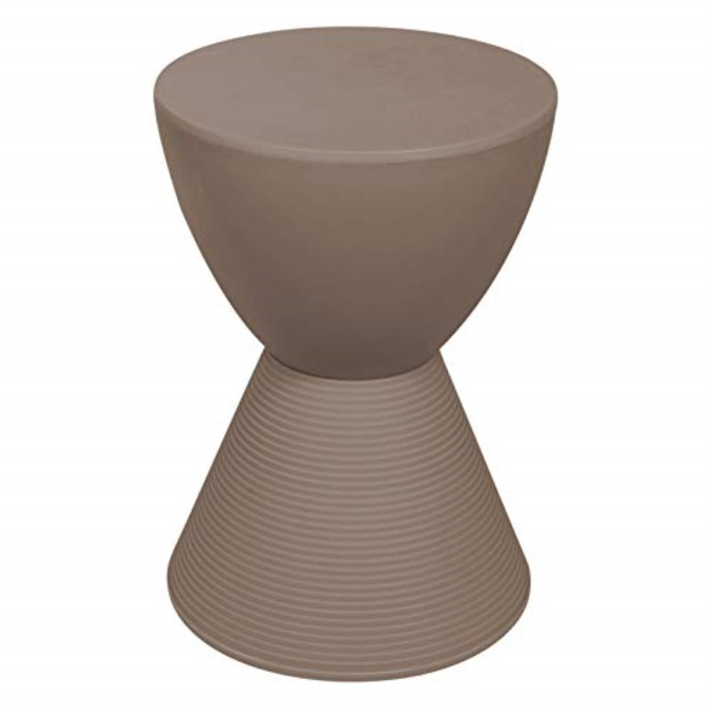 Table de bout tambour en sablier Durant Durant, Taupe, Single