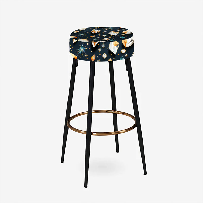 Crystal Diamond Glamour Opulence - Ensemble de 2 tabourets de bar Glam