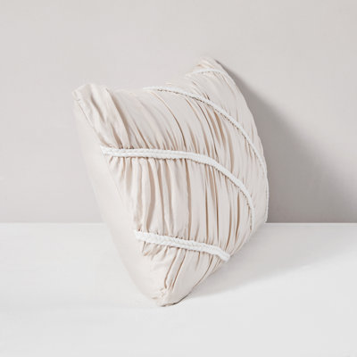 Flora Flow Cotton Pillow Cover Cream