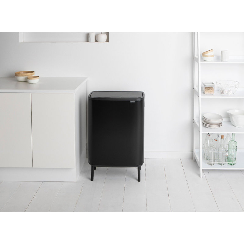 Brabantia Bo Hi 60 Litre Touch Bin, Matte Black