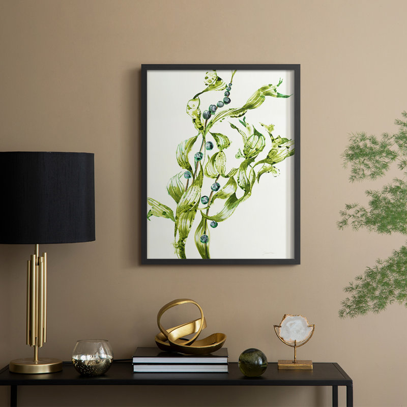 Sea Grapes, reproduction encadrée - bois massif, H 21 po x l 17 po, Noir, noir, noir, noir