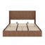 Grand cadre de lit avec rangement ondulé et ondulé, cadre de lit plateforme en bois avec rangement, aucun sommier requis / pas de bruit, bois naturel à lattes brun rustique (très grand)-1915185950-1915185951