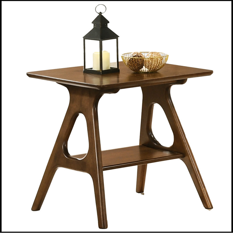 Maurreen Wood Shelf End Table, Brown