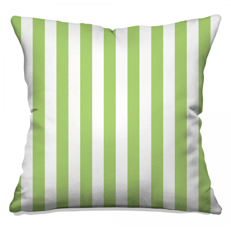 Coussins décoratifs Green Stripes, 16 po x 16 po