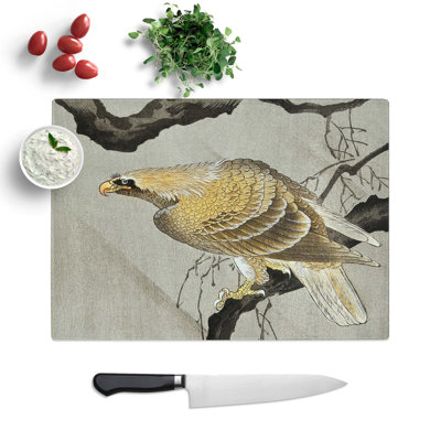 Glass Eagle in The Tree by Ohara Koson Chopping Board