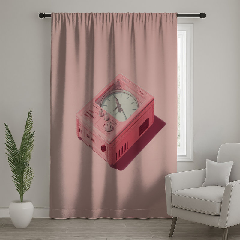 Rideaux de fenêtre Retro Retro, 50 po x 92 po - 1 panneau, Transparent