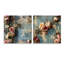 Pink Romantic Peony Vines Charm - Abstract Acrylic Wall Art Glass Set Of 2-103921644