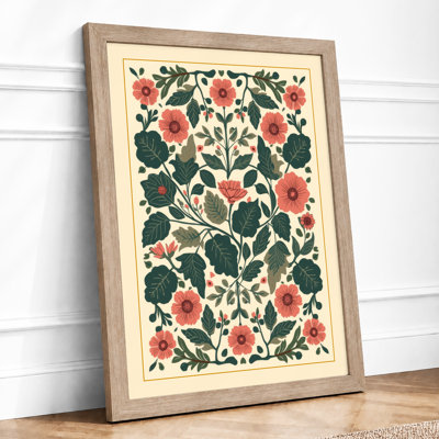 Symmetrical Floral Tapestry Botanical - Print