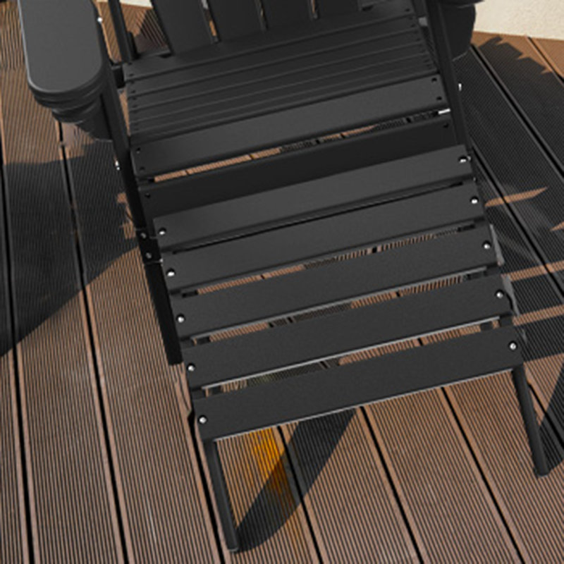 Anayelly Outdoor Ottoman, Black
