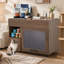 Enceinte de litière 2 en 1 multi-usage 2 en 1, table d'appoint moderne en noyer avec rangement, armoire latérale de buffet