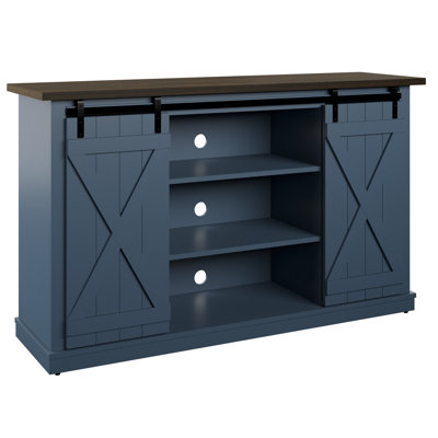 Lorraine TV Stand with Sliding Barn Doors