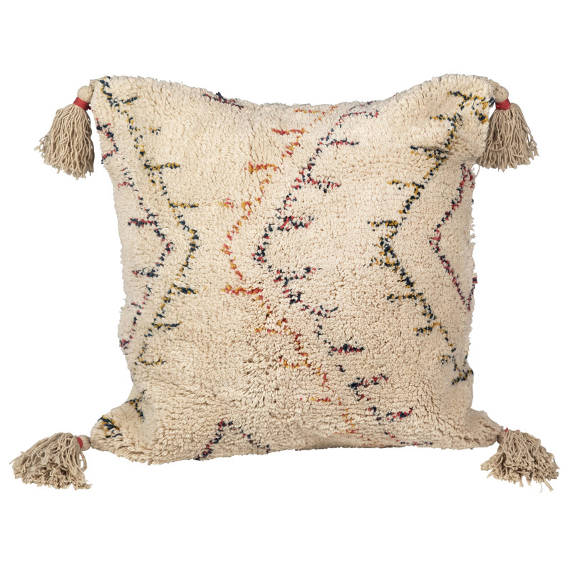  Housse et insert de coussin 100% coton carré / beige / rose / noir