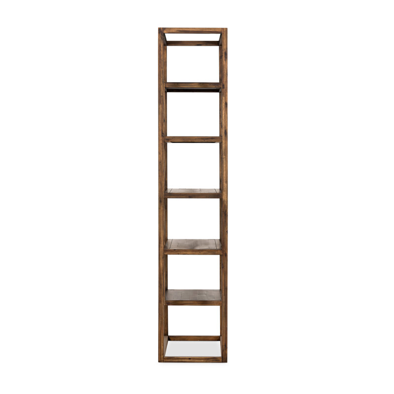 Waylon Solid Wood Geometric Bookcase