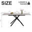 Table de salle à manger rectangulaire 59 po avec rallonge rétractable 59 po-1361476669