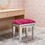 Mikayil Glass Mirrored Accent Stool Diamonds Vanity Stool-615641602