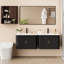 Meuble-lavabo mural 30 po avec comptoir d'évier, armoire à porte coulissante avec rangement-130515594