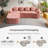 Chenille Boneless L-shaped Sectional Sofa With Curved Armrests And 4 Pillows, , Space-saving Compressed Design, Left-facing-1792597117
