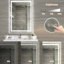  Miroir de salle de bain sans cadre à DEL avec éclairage avant et arrière, antibuée, gradation-790729948-790729936