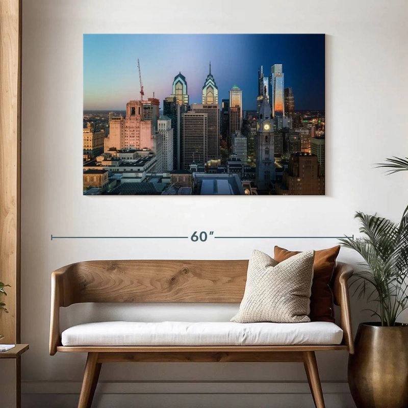 Ravi Philly Skyline, H 32 po x l 48 po
