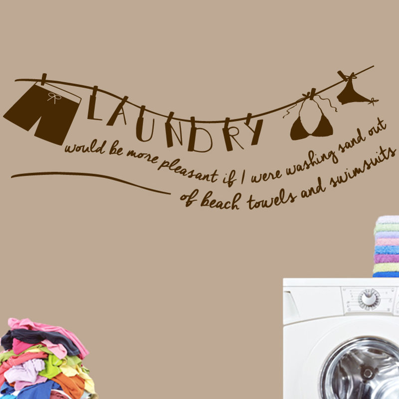 Adhésif décoratif Laundry Laundry Be More Pleasant, Brun