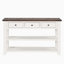 Console en bois de pin massif 48 po, table d'appoint moderne avec 3 tiroirs de rangement et 2 tablettes. Facile à assembler (noir)-492234149-492234154