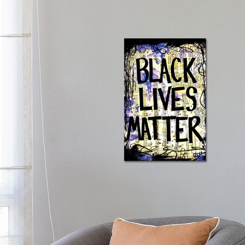 «Black Lives Matter» par Elexa Bancroft, reproduction d'art graphique sur toile tendue, H 26 po x l 18 po x 1,5 po