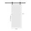 Porte de grange coulissante en panneau de fibres à densité moyenne blanc laiteux Haden 24 po x 80 po-130934397