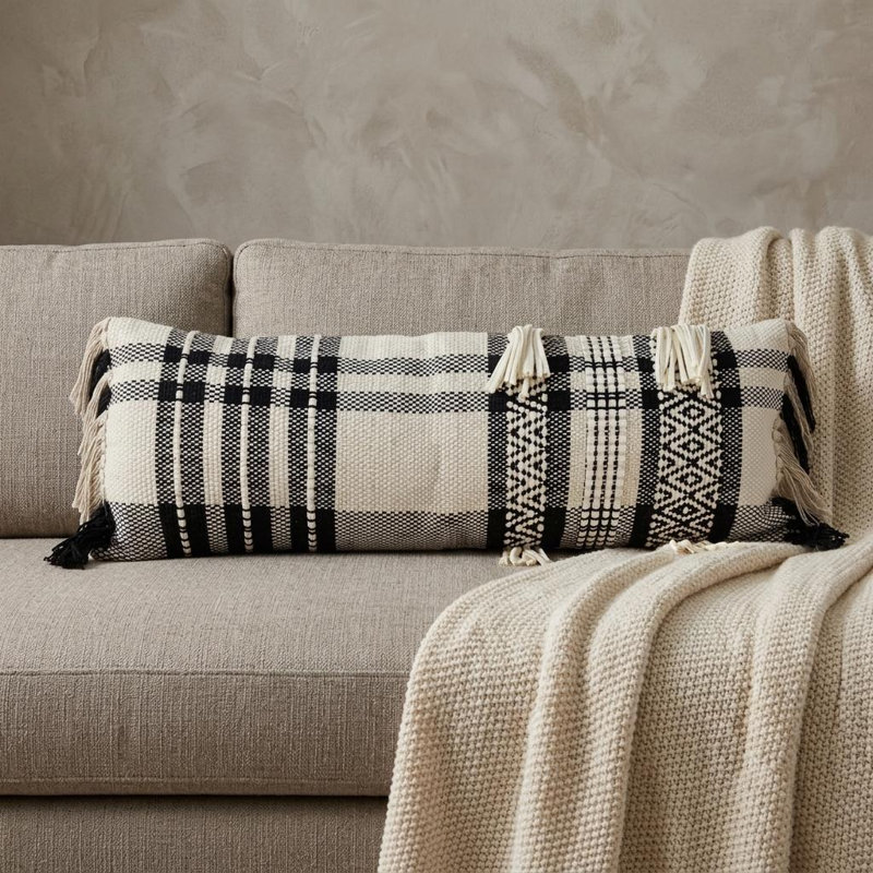 Coussin décoratif blanc Minos