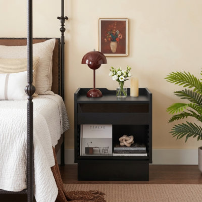Thaddeus Nightstand With A Charging Station And LED Lights