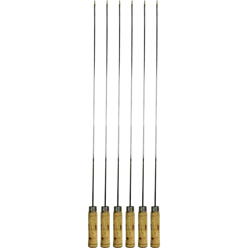 Stainless Steel Skewer and Shish Kebab, 0.38cm H x 60.96cm W x 0.38cm D