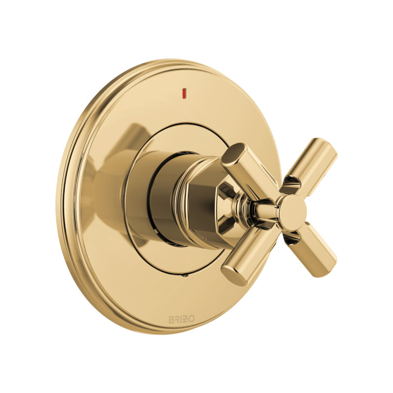 Invari™ Pressure Balance Valve Only Trim, Polished Gold, Cross