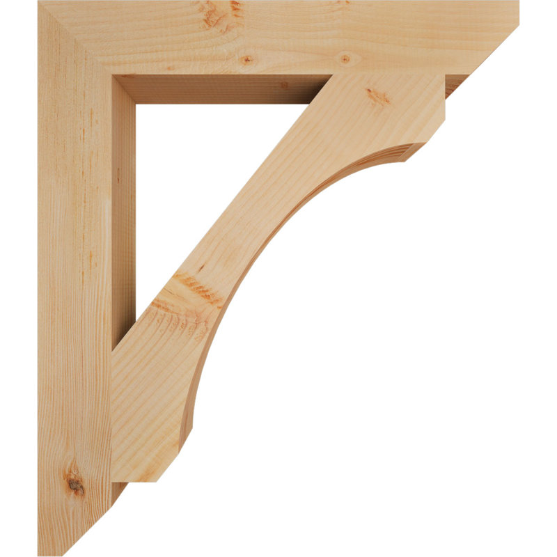 Support en bois / corbeau, Douglas (lisse), H 30 po x l 3,5 po x P 26 po