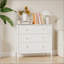 Commode 3 tiroirs - Rangement compact en panneau de fibres à densité moyenne