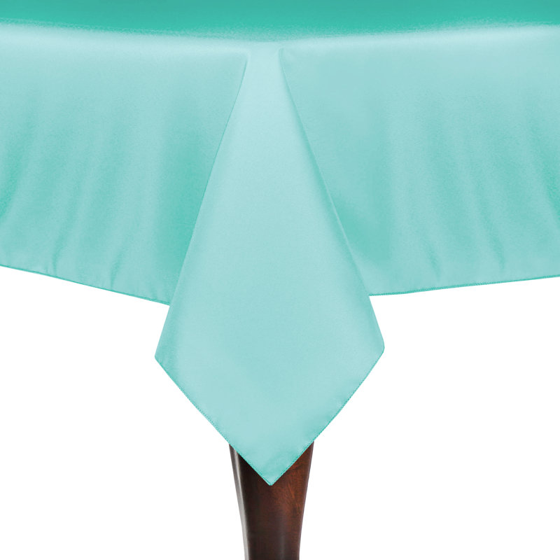 Solid Color Square Tablecloth, 90" x 60", Aqua, 3