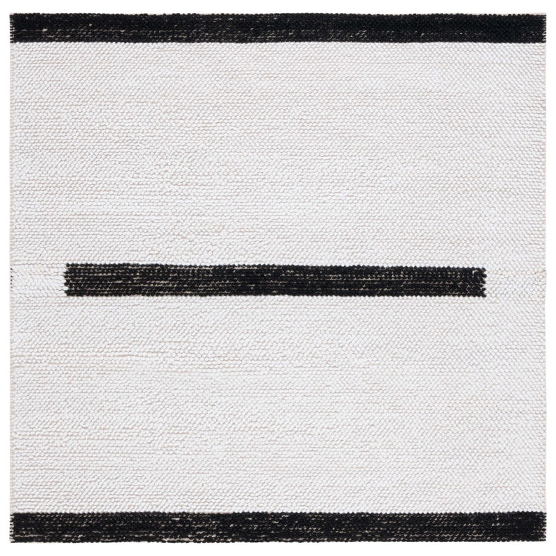 Maelani Flat Weave Wool Rug, Square 6'