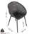 2 Warm Grey Lounge Chairs And All-Weather Square Table - Pp Tabletop With Metal Legs Powder-Coated Legs, -, , Easy Chair Setup, Ready Table, Mesh Pattern Design-767036342